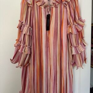 BCBGMaxAzria Multicolor Ruffle Dress